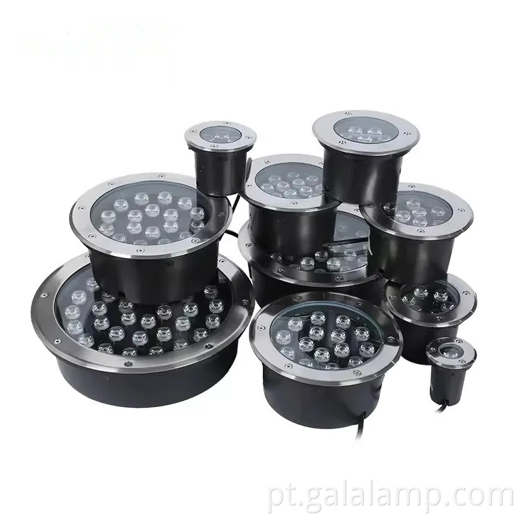 Iluminação LED subterrânea RGB colorida com controle remoto